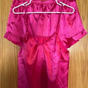 SHEIN Pink Satin Chemise Intimates